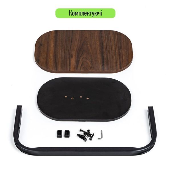 Столик приставний овальний 45х28х59см Walnut wood SW-00003367 991944795 фото