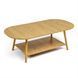 Столик кавовий овальний 120х60х41,5см WOOD BROWN SW-00003363 991944796 фото 1