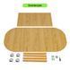 Столик кавовий овальний 120х60х41,5см WOOD BROWN SW-00003363 991944796 фото 8